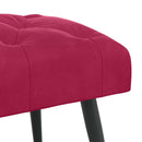 vidaXL Gombos varrású pad Bordó 110 x 40 x 46 cm Bársony