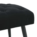 vidaXL Gombos varrású pad Fekete 110 x 40 x 46 cm Bársony