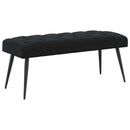 vidaXL Gombos varrású pad Fekete 110 x 40 x 46 cm Bársony