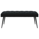 vidaXL Gombos varrású pad Fekete 110 x 40 x 46 cm Bársony
