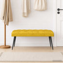 vidaXL Gombos varrású pad Sárga 110 x 40 x 46 cm Bársony