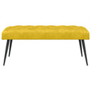 vidaXL Gombos varrású pad Sárga 110 x 40 x 46 cm Bársony
