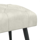 vidaXL Gombos varrású pad Krémszínű 110 x 40 x 46 cm Bársony