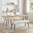 vidaXL Gombos varrású pad Krémszínű 110 x 40 x 46 cm Bársony