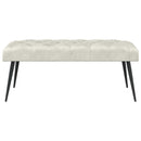 vidaXL Gombos varrású pad Krémszínű 110 x 40 x 46 cm Bársony