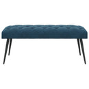 vidaXL Gombos varrású pad Kék 110 x 40 x 46 cm Bársony