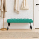 vidaXL Gombos varrású pad Türkiz 110 x 40 x 46 cm Bársony