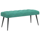 vidaXL Gombos varrású pad Türkiz 110 x 40 x 46 cm Bársony