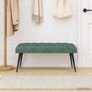 vidaXL Gombos varrású pad Tengeri Zöld 110 x 40 x 46 cm Bársony