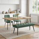 vidaXL Gombos varrású pad Tengeri Zöld 110 x 40 x 46 cm Bársony