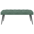 vidaXL Gombos varrású pad Tengeri Zöld 110 x 40 x 46 cm Bársony