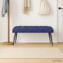 vidaXL Gombos varrású pad Rendőrségi kék 110 x 40 x 46 cm Bársony