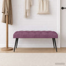 vidaXL Gombos varrású pad Lila 110 x 40 x 46 cm Bársony