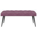vidaXL Gombos varrású pad Lila 110 x 40 x 46 cm Bársony
