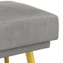 vidaXL Kéttagú pad Világosszürke 120 x 45 x 46 cm Bársony