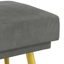 vidaXL Kéttagú pad Sötétszürke 120 x 45 x 46 cm Bársony