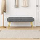 vidaXL Kéttagú pad Sötétszürke 120 x 45 x 46 cm Bársony