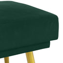 vidaXL Kéttagú pad Sötétzöld 120 x 45 x 46 cm Bársony