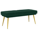 vidaXL Kéttagú pad Sötétzöld 120 x 45 x 46 cm Bársony
