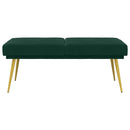 vidaXL Kéttagú pad Sötétzöld 120 x 45 x 46 cm Bársony
