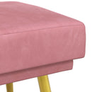 vidaXL Kéttagú pad Rózsaszín 120 x 45 x 46 cm Bársony