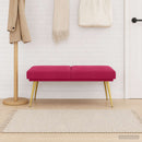 vidaXL Kéttagú pad Bordó 120 x 45 x 46 cm Bársony