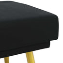 vidaXL Kéttagú pad Fekete 120 x 45 x 46 cm Bársony