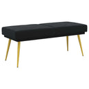 vidaXL Kéttagú pad Fekete 120 x 45 x 46 cm Bársony