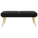 vidaXL Kéttagú pad Fekete 120 x 45 x 46 cm Bársony