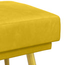 vidaXL Kéttagú pad Sárga 120 x 45 x 46 cm Bársony