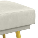 vidaXL Kéttagú pad Krémszínű 120 x 45 x 46 cm Bársony