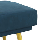 vidaXL Kéttagú pad Kék 120 x 45 x 46 cm Bársony