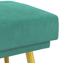 vidaXL Kéttagú pad Türkiz 120 x 45 x 46 cm Bársony