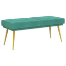 vidaXL Kéttagú pad Türkiz 120 x 45 x 46 cm Bársony