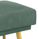 vidaXL Kéttagú pad Tengeri Zöld 120 x 45 x 46 cm Bársony