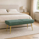 vidaXL Kéttagú pad Tengeri Zöld 120 x 45 x 46 cm Bársony