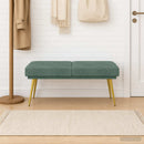 vidaXL Kéttagú pad Tengeri Zöld 120 x 45 x 46 cm Bársony
