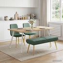 vidaXL Kéttagú pad Tengeri Zöld 120 x 45 x 46 cm Bársony