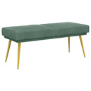 vidaXL Kéttagú pad Tengeri Zöld 120 x 45 x 46 cm Bársony