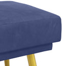 vidaXL Kéttagú pad Rendőrségi kék 120 x 45 x 46 cm Bársony