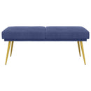 vidaXL Kéttagú pad Rendőrségi kék 120 x 45 x 46 cm Bársony