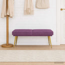 vidaXL Kéttagú pad Lila 120 x 45 x 46 cm Bársony