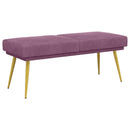vidaXL Kéttagú pad Lila 120 x 45 x 46 cm Bársony