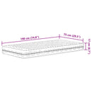 vidaXL Habszivacs matracok H2 és H3 75 x 190 cm Fehér