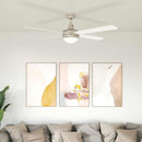 vidaXL Fényventilátor távirányítóval Ø 130 cm Fehér