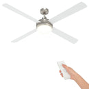 vidaXL Fényventilátor távirányítóval Ø 130 cm Fehér