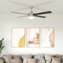 vidaXL Fényventilátor távirányítóval Ø 130 cm Sötét Barna