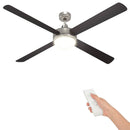 vidaXL Fényventilátor távirányítóval Ø 130 cm Sötét Barna
