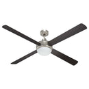 vidaXL Fényventilátor távirányítóval Ø 130 cm Sötét Barna