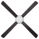 vidaXL Fényventilátor távirányítóval Ø 130 cm Sötét Barna